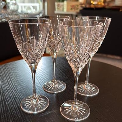 Set of Crystal Wine Glasses