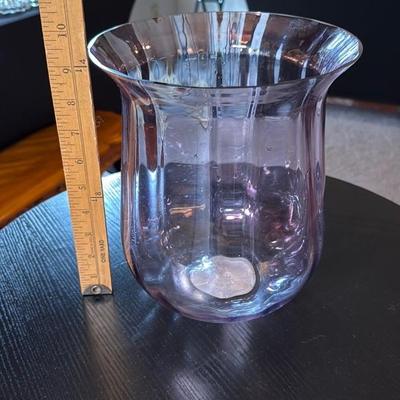 Amethyst Glass Flared Vase