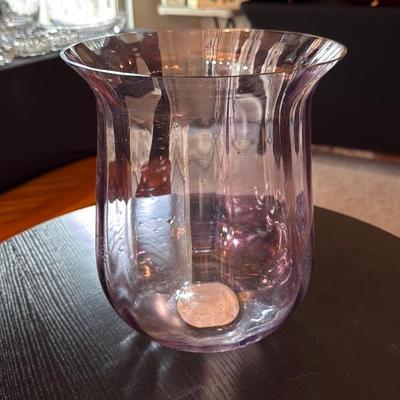 Amethyst Glass Flared Vase