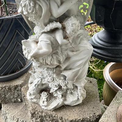 Resin Angel and Child Statue