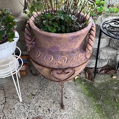 Rustic Metal Garden Planter