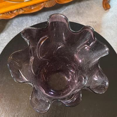 Purple Art Glass Vase