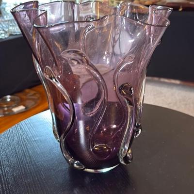 Purple Art Glass Vase
