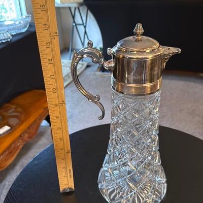 Crystal and Silver Claret Jug