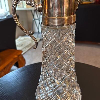 Crystal and Silver Claret Jug