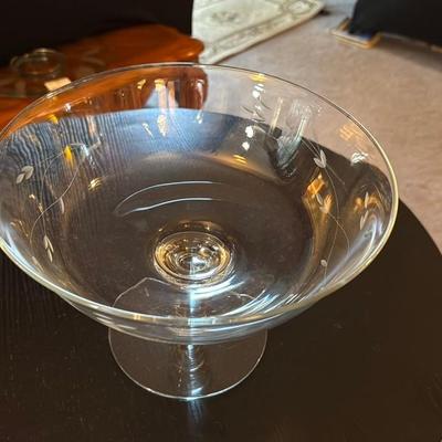 Clear Glass Pedestal Bowl