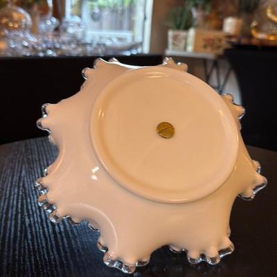 Clear Glass Ruffled Serving Dish