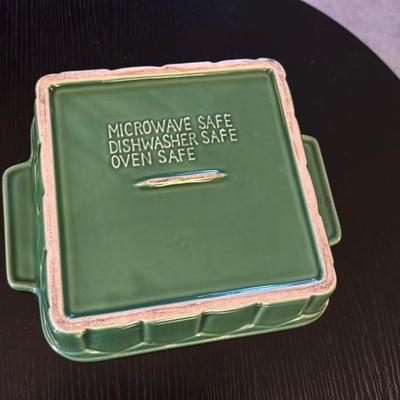 Green Ceramic Baking Dish