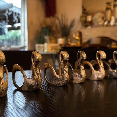 Vintage Silver Duck Napkin Rings