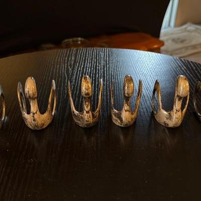 Vintage Silver Duck Napkin Rings