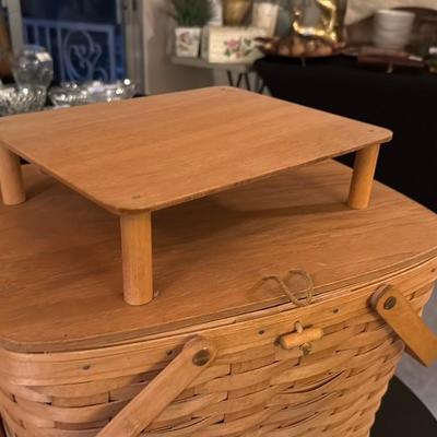 Vintage Wood Picnic Basket