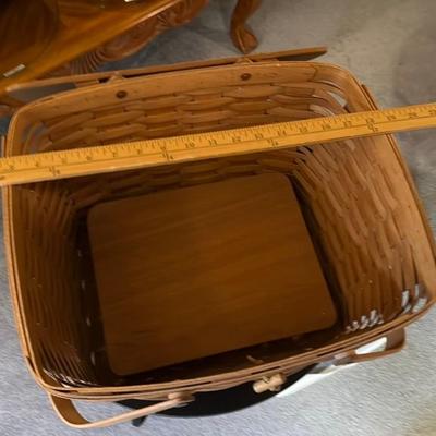 Vintage Wood Picnic Basket