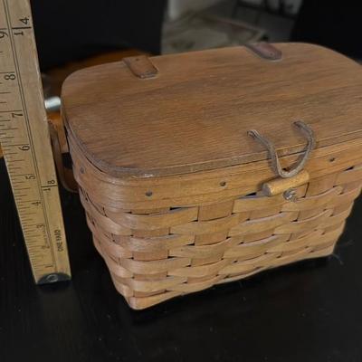 Vintage Woven Wooden Basket