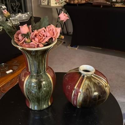 Vintage Hand-Painted Ceramic Vases
