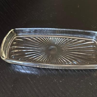 Clear Glass Rectangular Tray