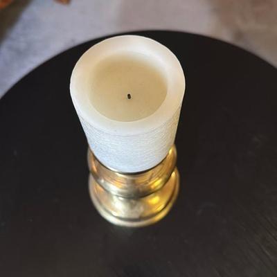 Brass Candle Holder with Candle