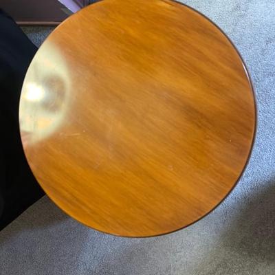 Carved Wooden Pedestal Table
