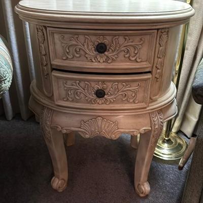 Elegant Carved Nightstand