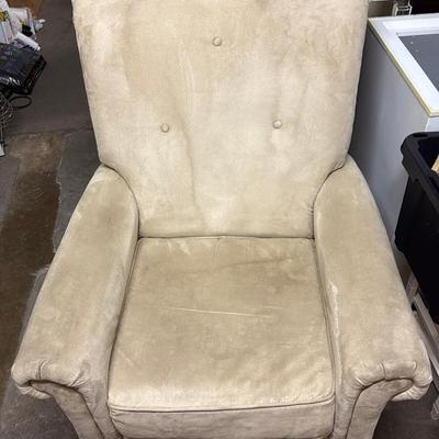 Plush Beige Armchair