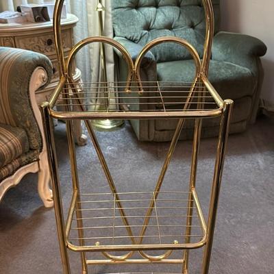 Gold Metal Magazine Rack