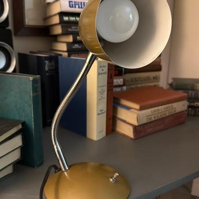 Vintage Gold Gooseneck Lamp