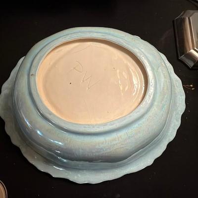 Blue Ceramic Pitcher & Basin