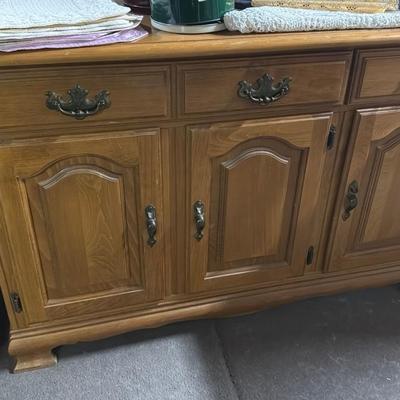 Vintage Wood Cabinet Sideboard