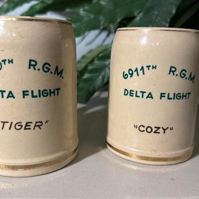 Vintage R.G.M. Delta Flight Mugs