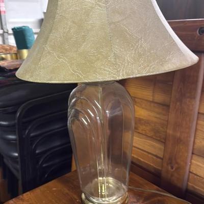 Vintage Clear Glass Table Lamp
