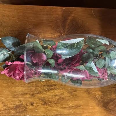 Clear Glass Vase with Stand