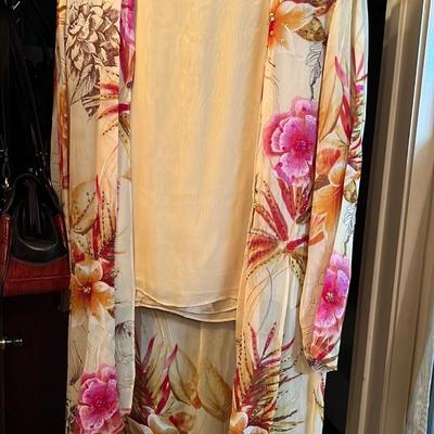 Floral Kimono and Dress Set