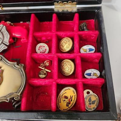 Fire Department Uniform Accessories Tie Clips, Belt Buckles, Buttons, Service Years Pins, Ring, Awards