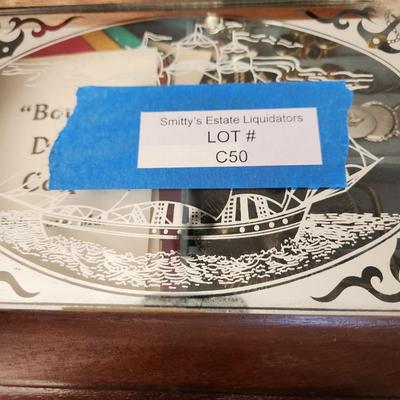 Mason Boumi Temple Tie Clips, Cuff Links, Pins, w Jewelry Box