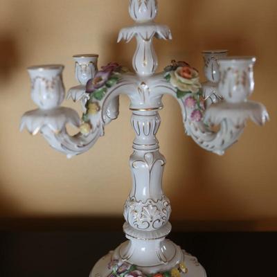 Pair of VON SCHIERHOLZ Porcelain Candelabra