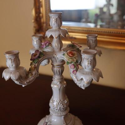 Pair of VON SCHIERHOLZ Porcelain Candelabra