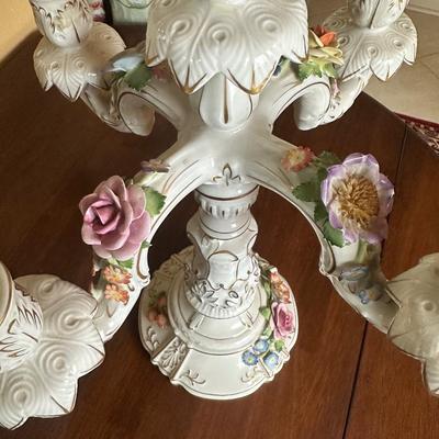 Pair of VON SCHIERHOLZ Porcelain Candelabra