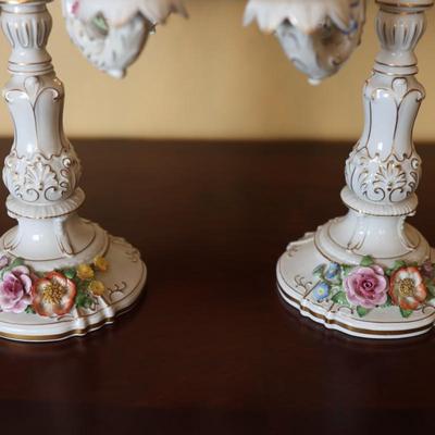 Pair of VON SCHIERHOLZ Porcelain Candelabra