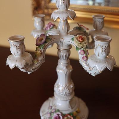 Pair of VON SCHIERHOLZ Porcelain Candelabra