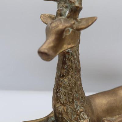 Solid Brass Deer Laying Down