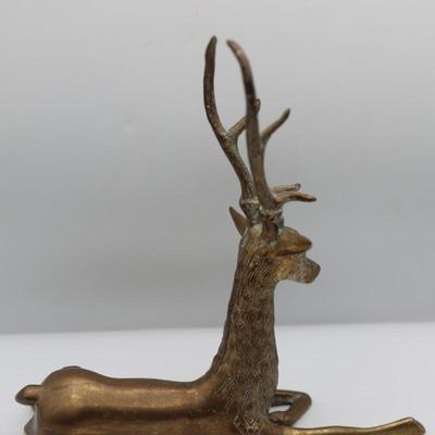 Solid Brass Deer Laying Down