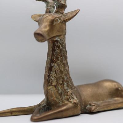 Solid Brass Deer Laying Down