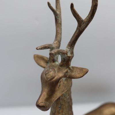 Solid Brass Deer Laying Down