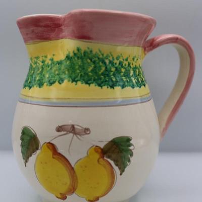 Italian Ceramic Hand painted Pitcher