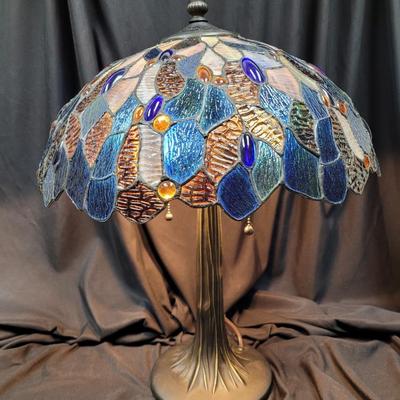 Vintage Stained Glass Lamp