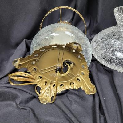 Electric Crackle Glass Lamp