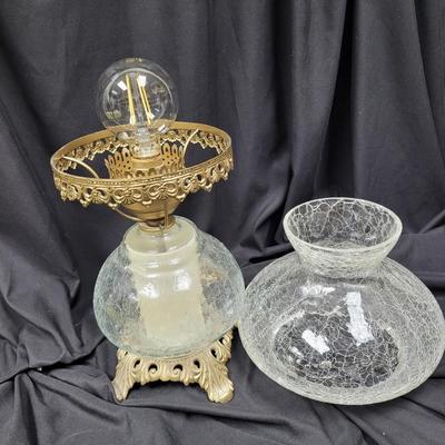 Electric Crackle Glass Lamp