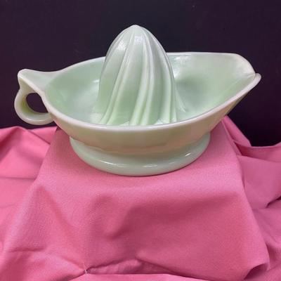 Vintage Glass Jadeite Juicer