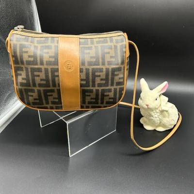 Vintage Fendi Zucca Logo Crossbody Bag