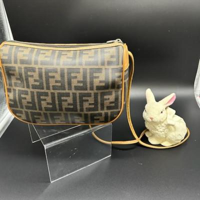 Vintage Fendi Zucca Logo Crossbody Bag