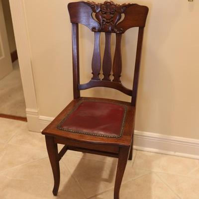 Victorian Northwind Face Carved Oak Accent Chair (See Details)